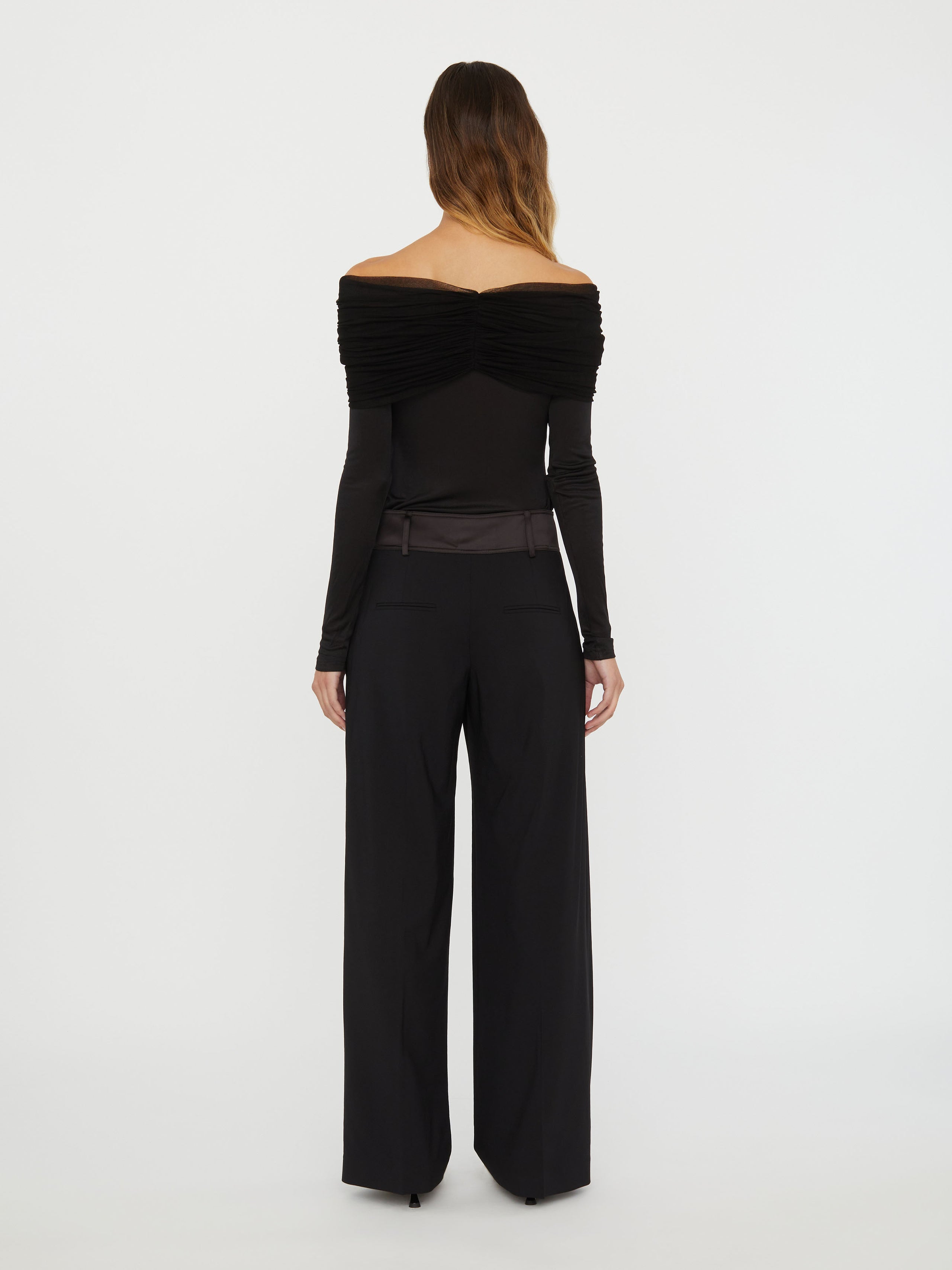 Satin Waist Tailored Trouser