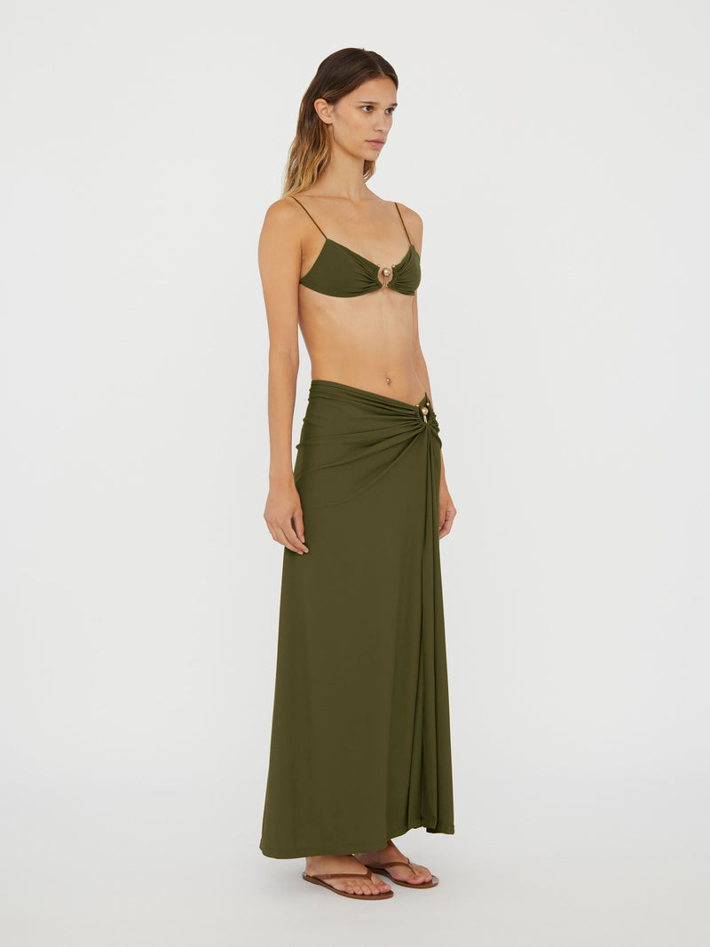 Ruched Orbit Split Skirt - Image 3