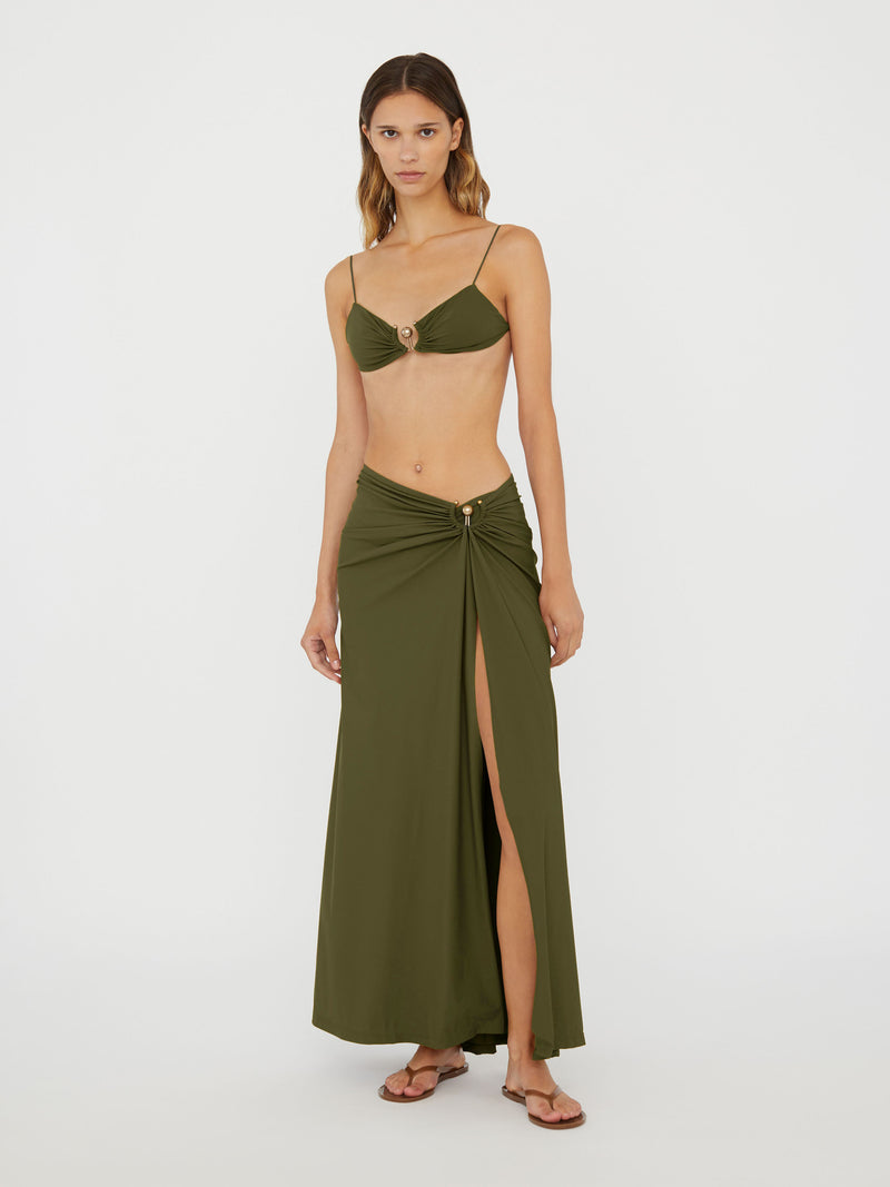 Ruched Orbit Split Skirt - Image 4