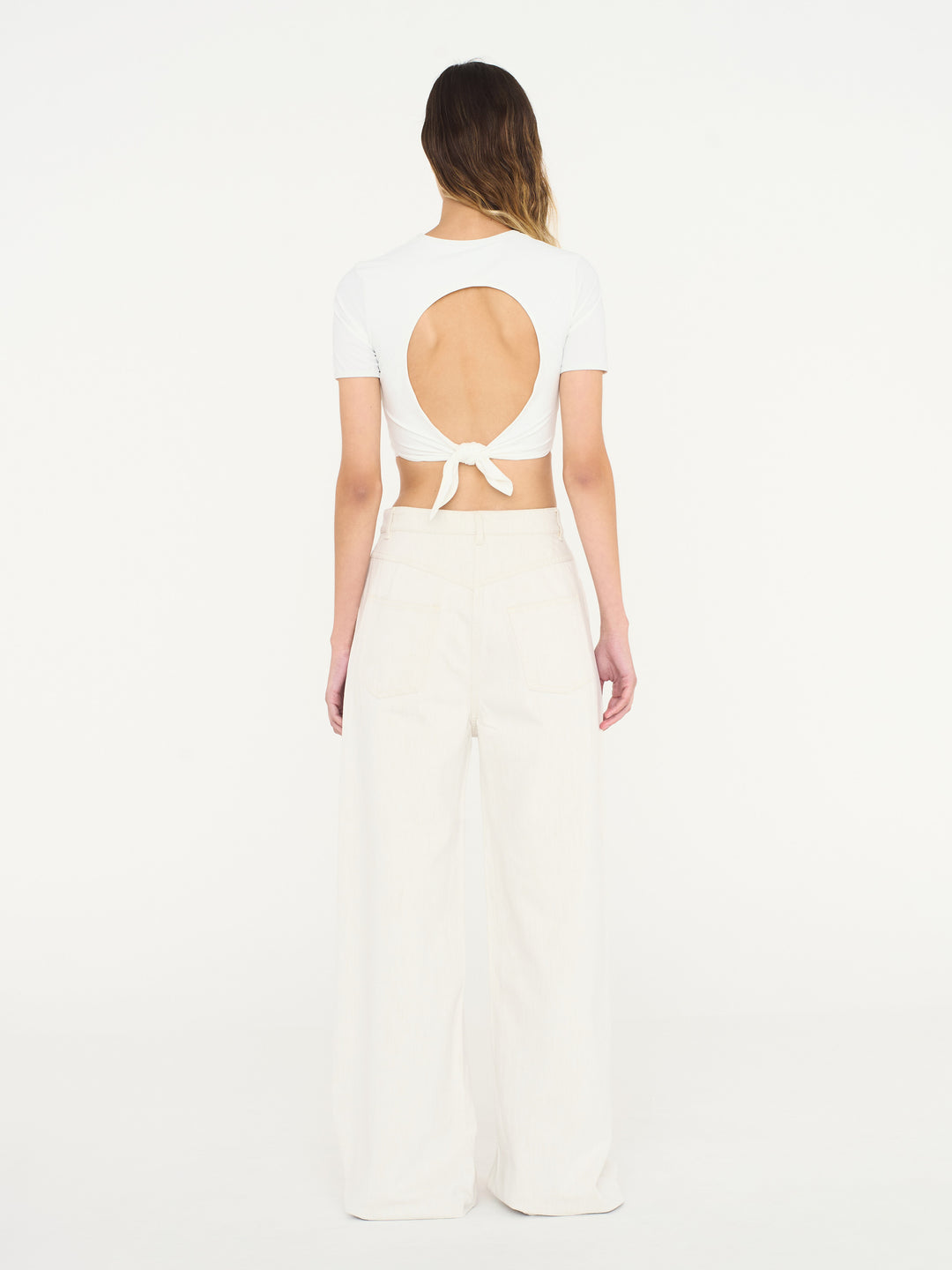 Lambada Sands Backless Knot Tie Tee