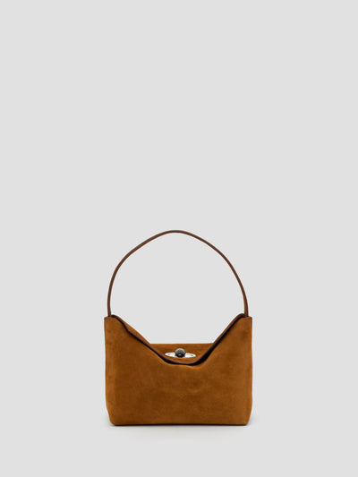 Turnlock Suede Mini Shoulder Bag