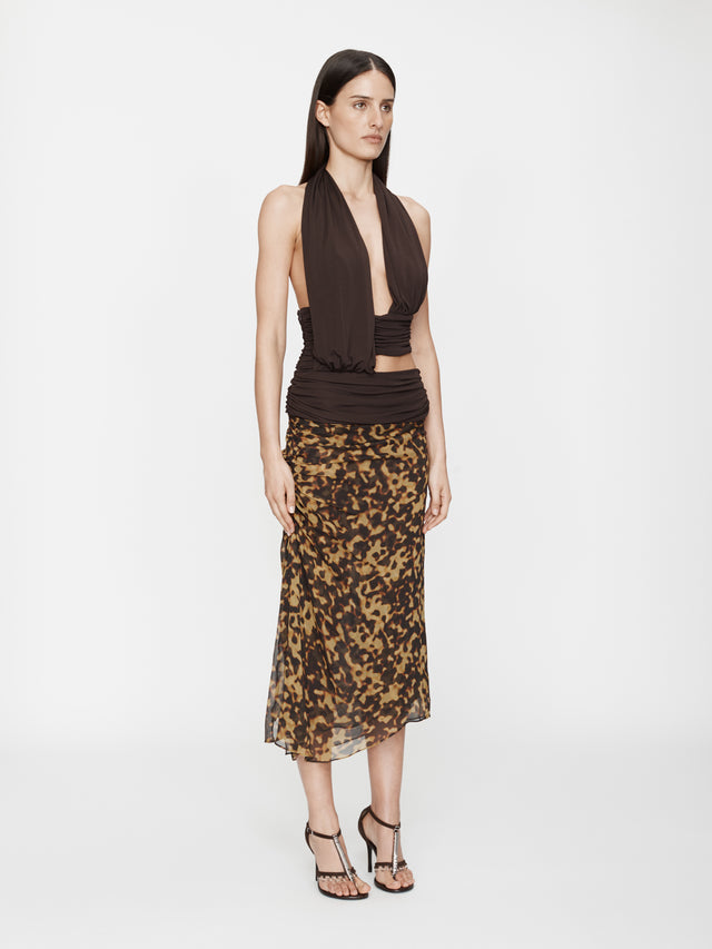 Draped Cummerbund Jersey Top