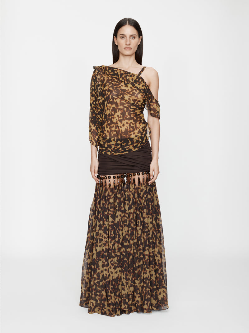 Tortoiseshell Droplet Jersey Skirt - Image 1