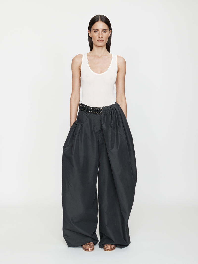 Cocoon Belted Taffeta Trouser - Image 1