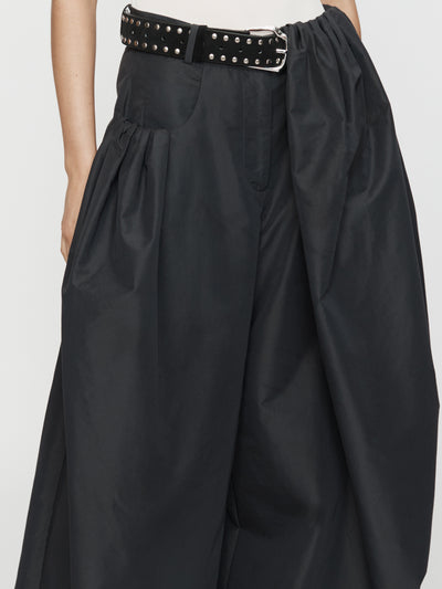 Cocoon Belted Taffeta Trouser