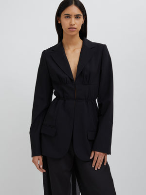 Christopher Esber | Balconette Tie Front Blazer Black