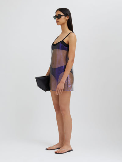 Iridescent Mini Slip Dress