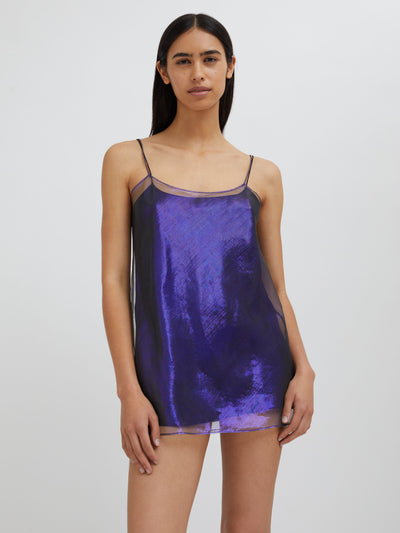 Iridescent Mini Slip Dress