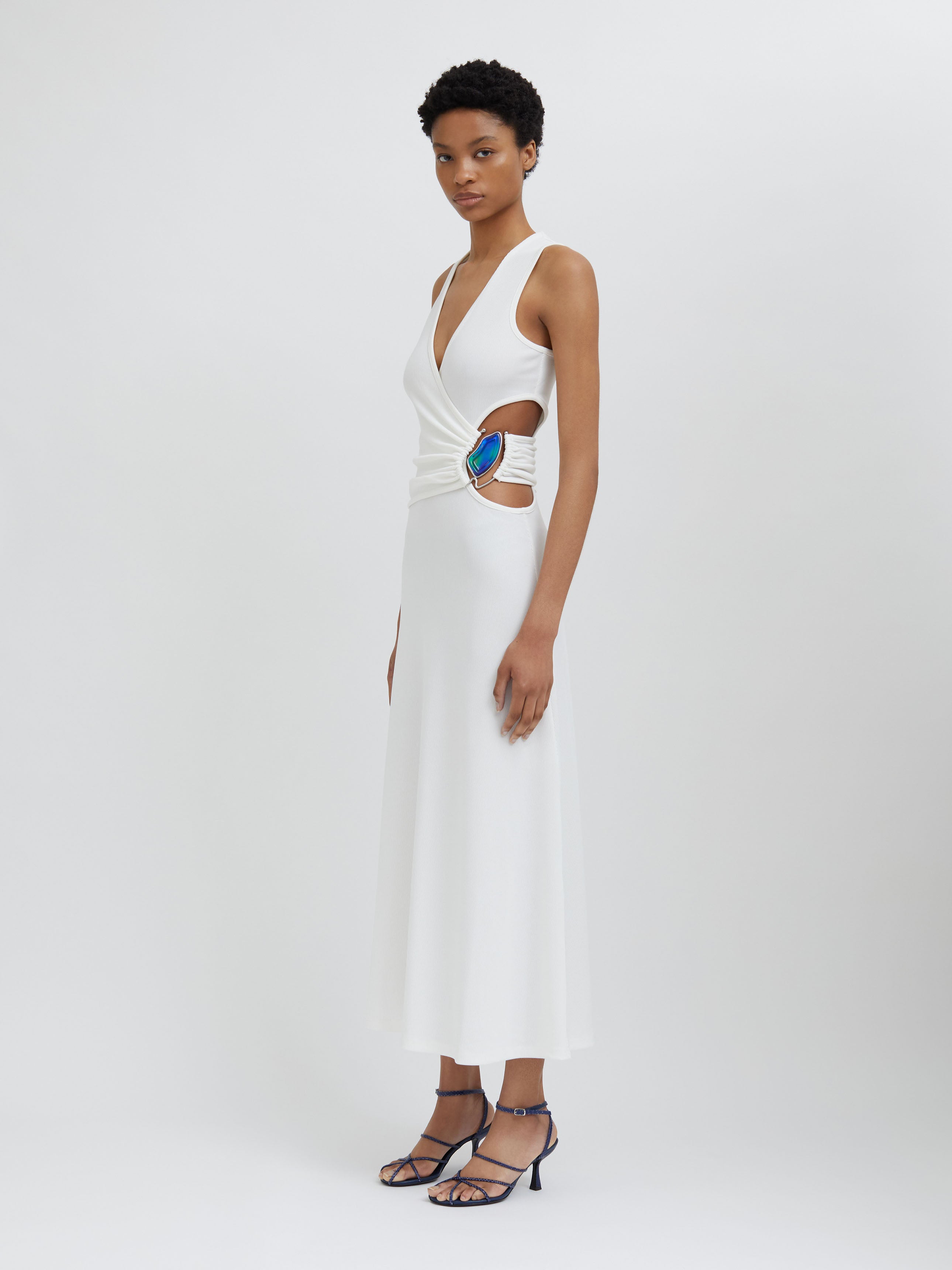 Moodstone Overlap Tank Dress