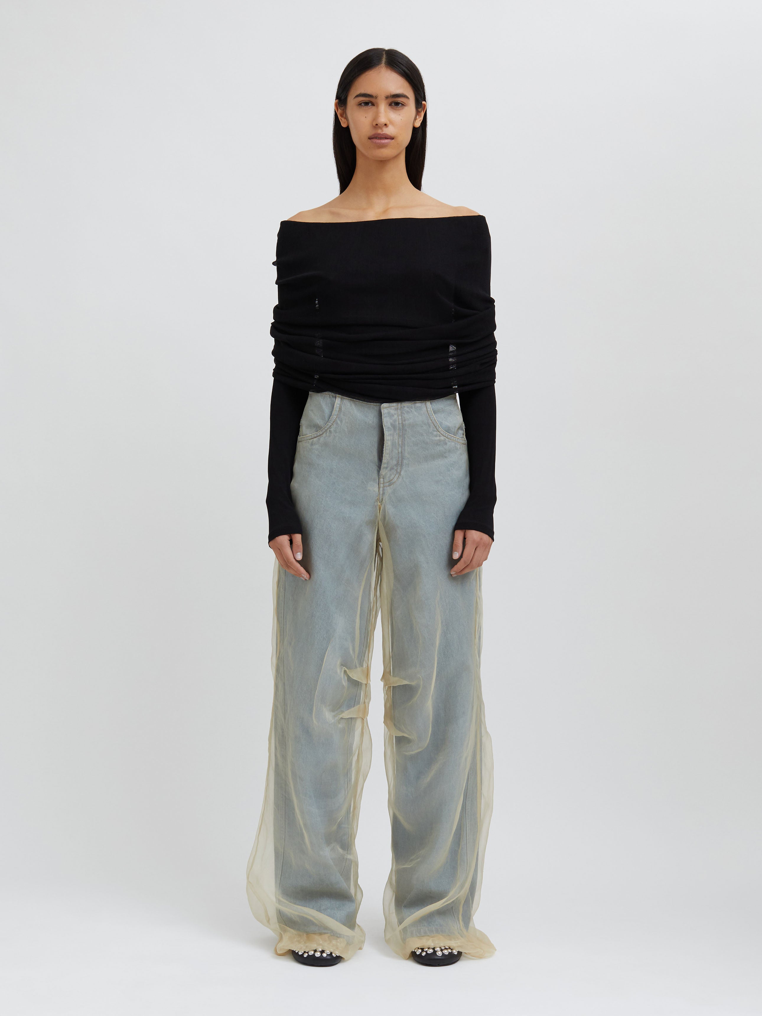 Silk Parchment Denim Jean