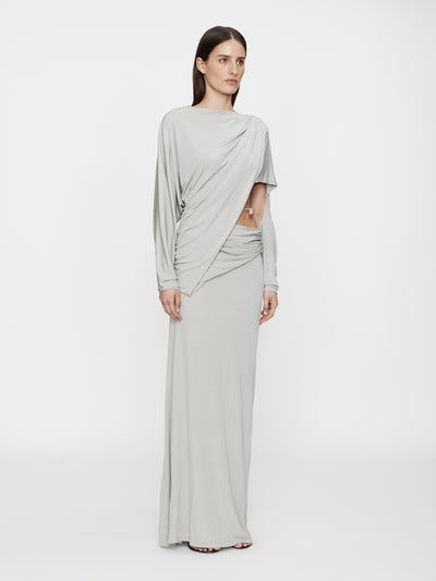 Encased Nature Resin Draped Jersey Dress