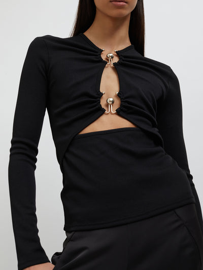 Orbit Ruched Long Sleeve Top