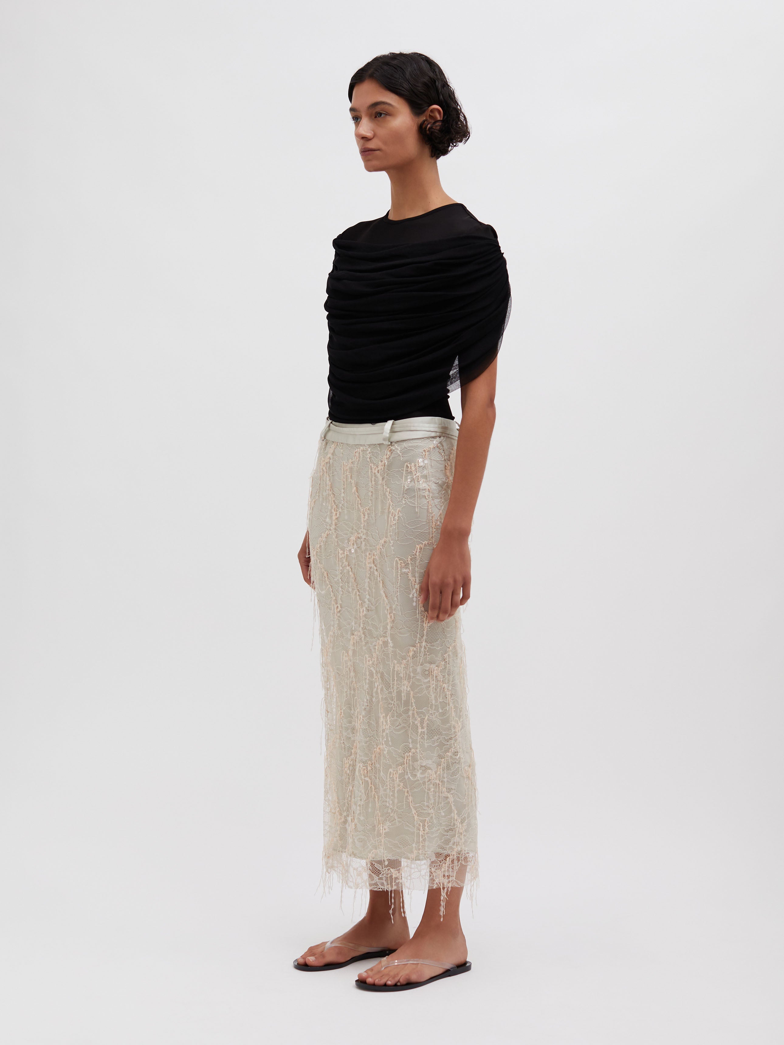 Beaded Ivy Lace Skirt