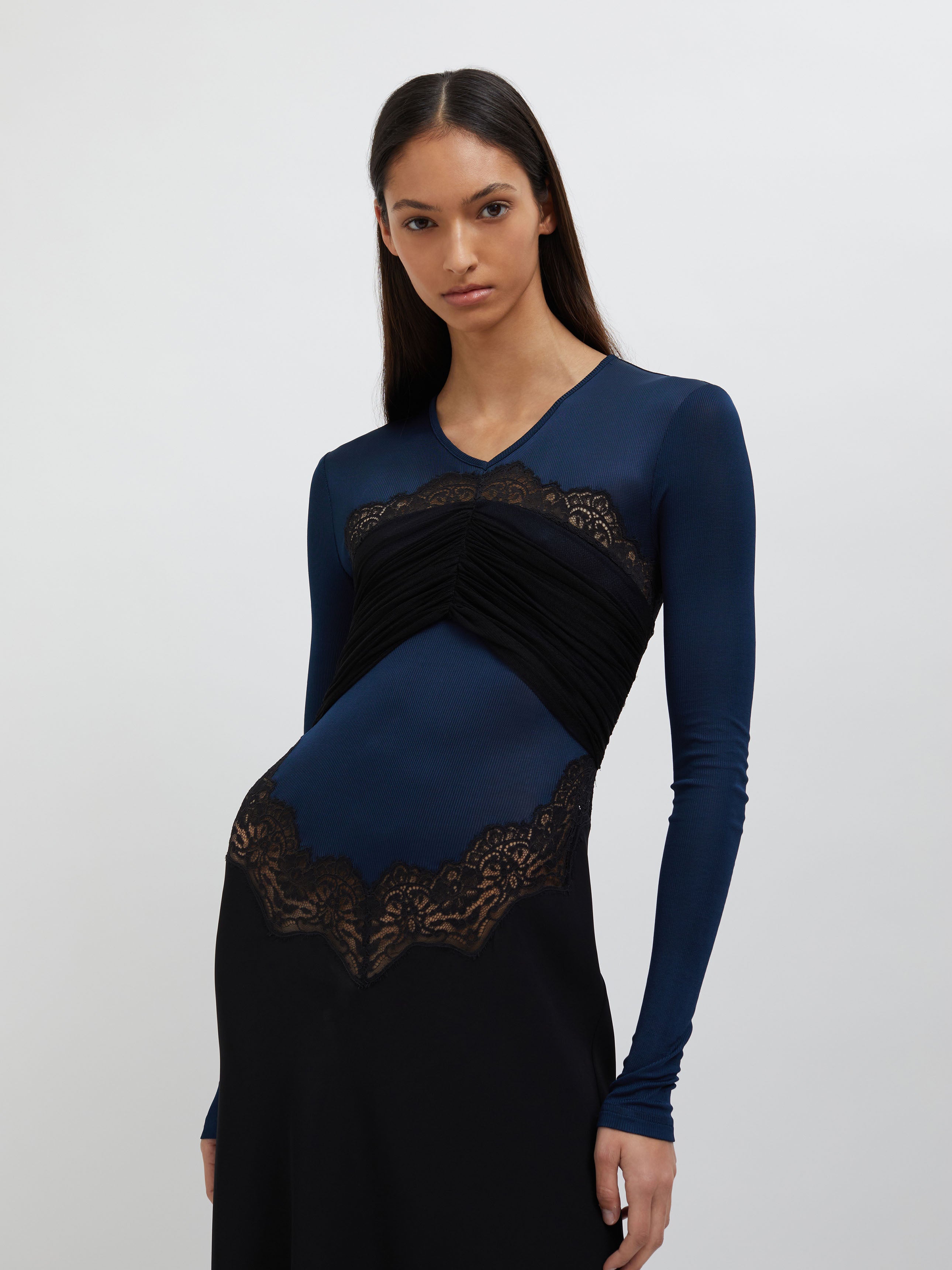 Tulle Overlay Verner Lace Dress