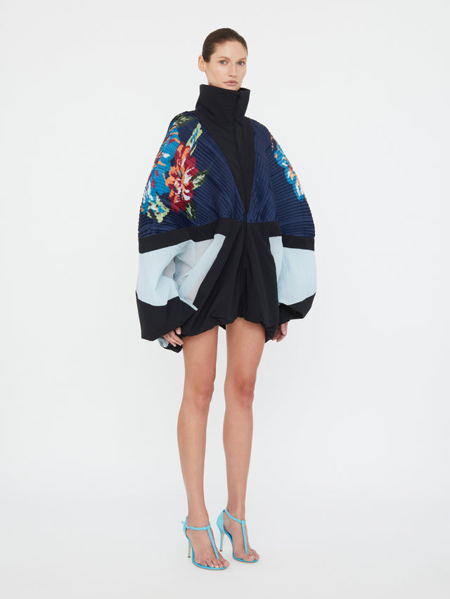 Hibiscus 2 Way Pleated Spray Jacket
