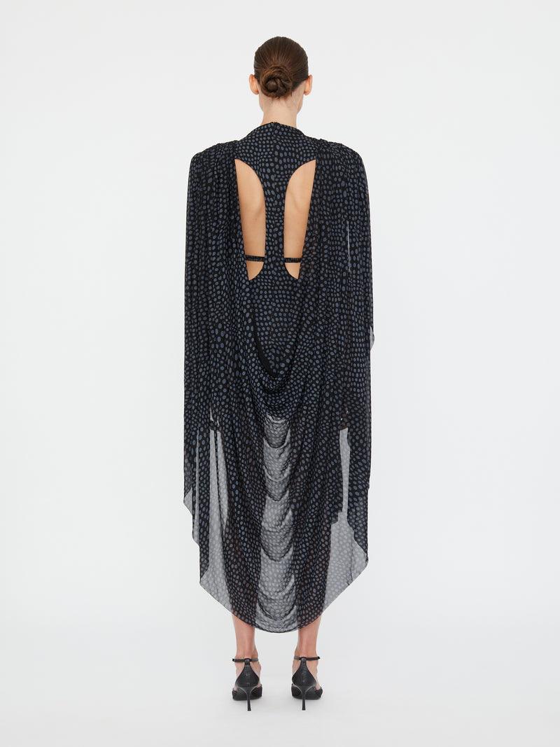 Torrent Draped Mini Dress - Image 4
