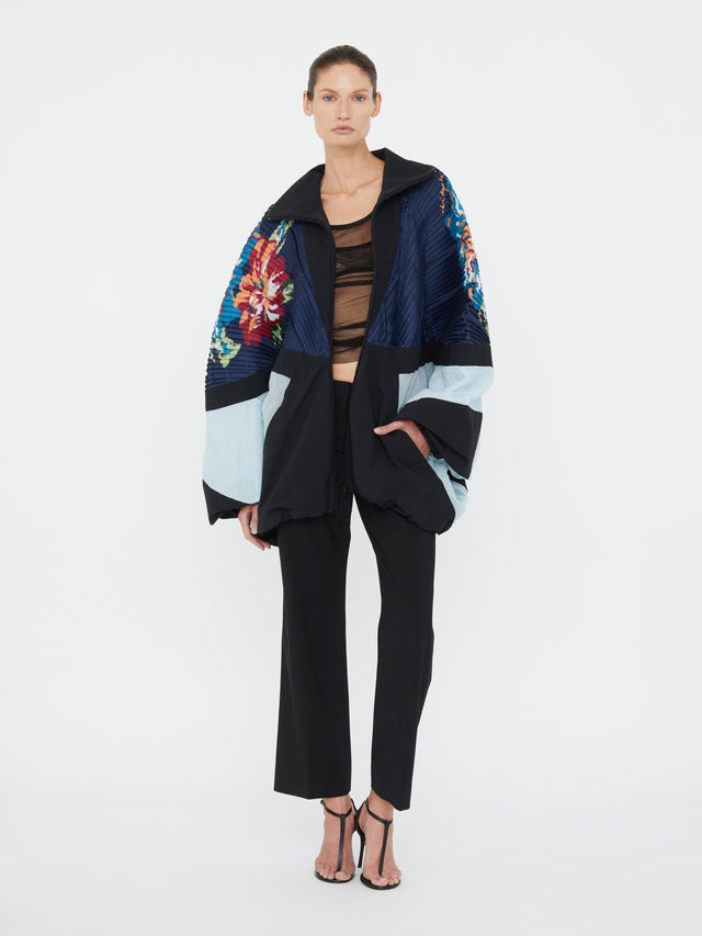 Hibiscus 2 Way Pleated Spray Jacket