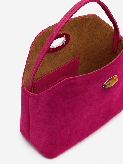 Turnlock Suede Mini Bag