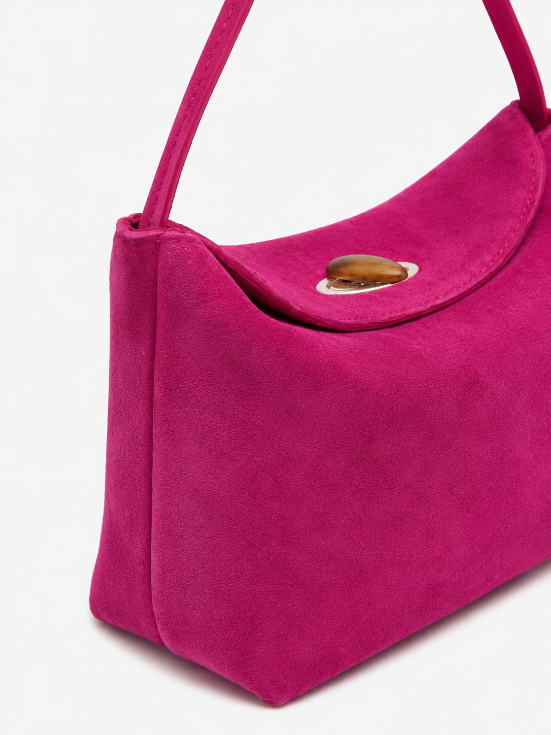 Turnlock Suede Mini Bag