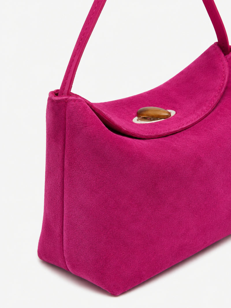 Turnlock Suede Mini Bag - Image 3