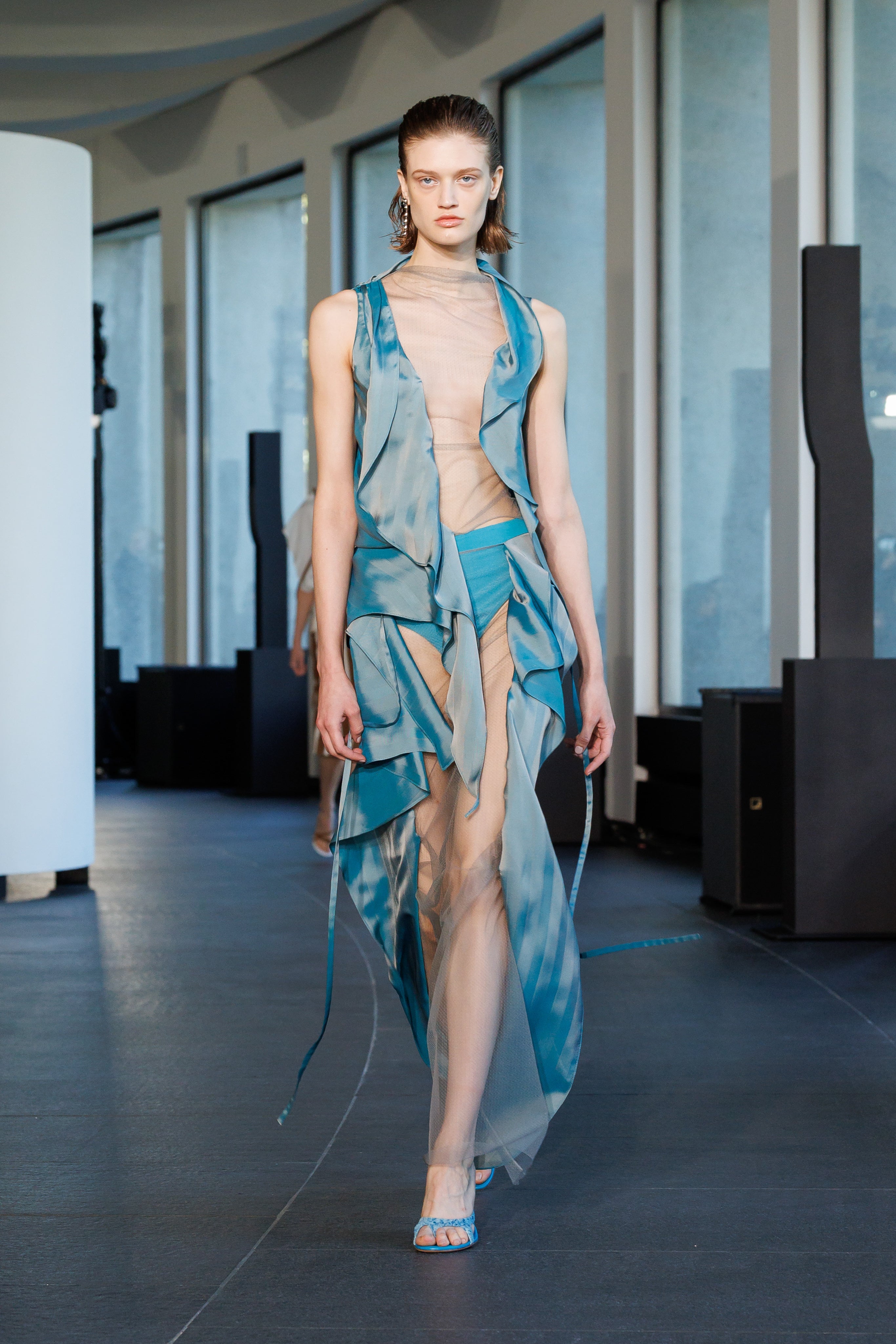 Kacere Towel Drape Column Skirt