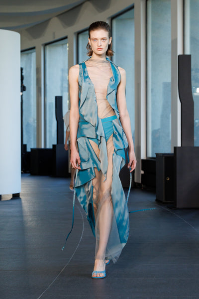 Kacere Towel Drape Column Skirt