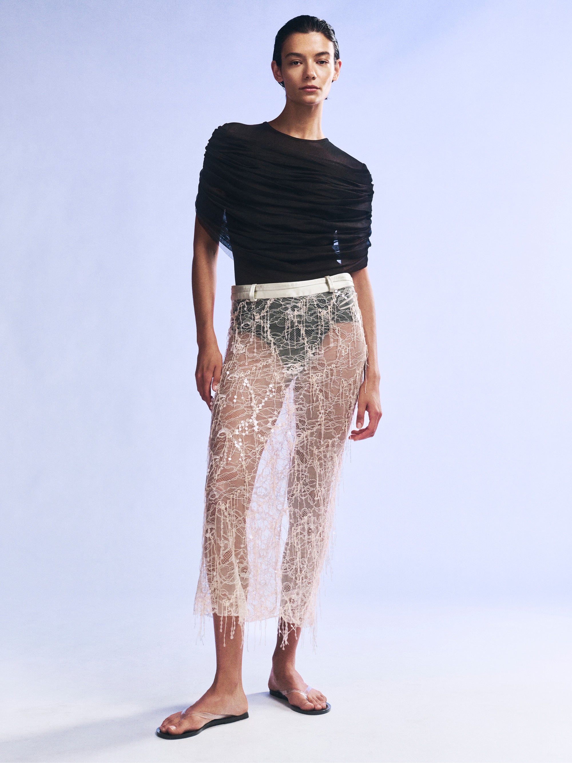 Beaded Ivy Lace Skirt