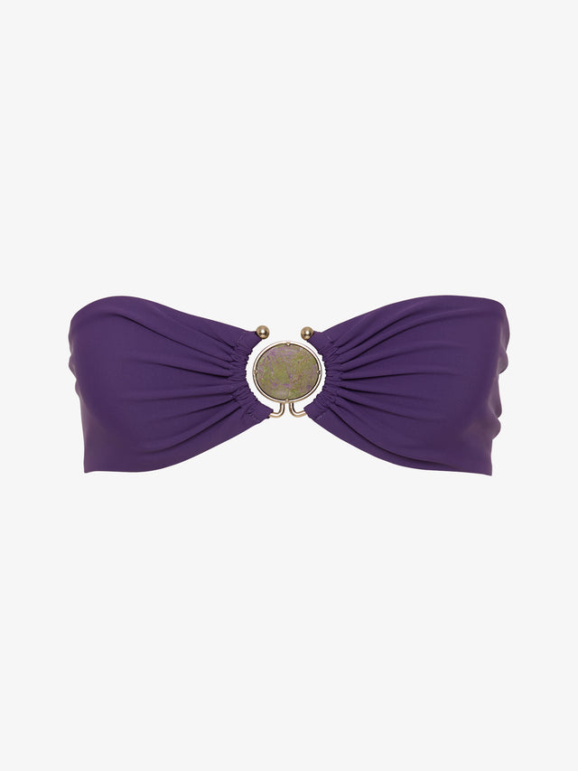 Mineral Stone Side Ruched Bandeau