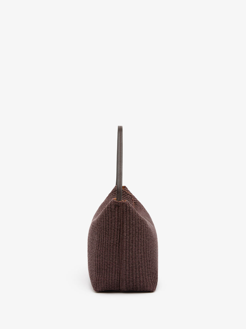 Turnlock Raffia Shoulder Bag - Image 4