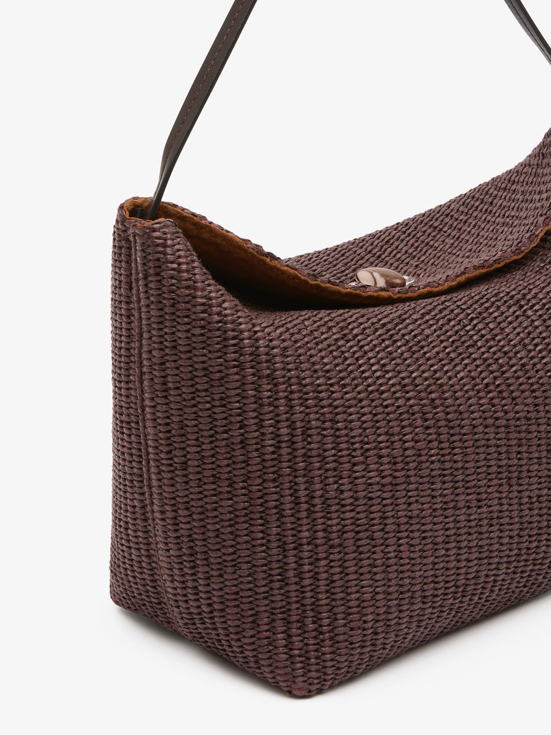 Turnlock Raffia Shoulder Bag - Image 2