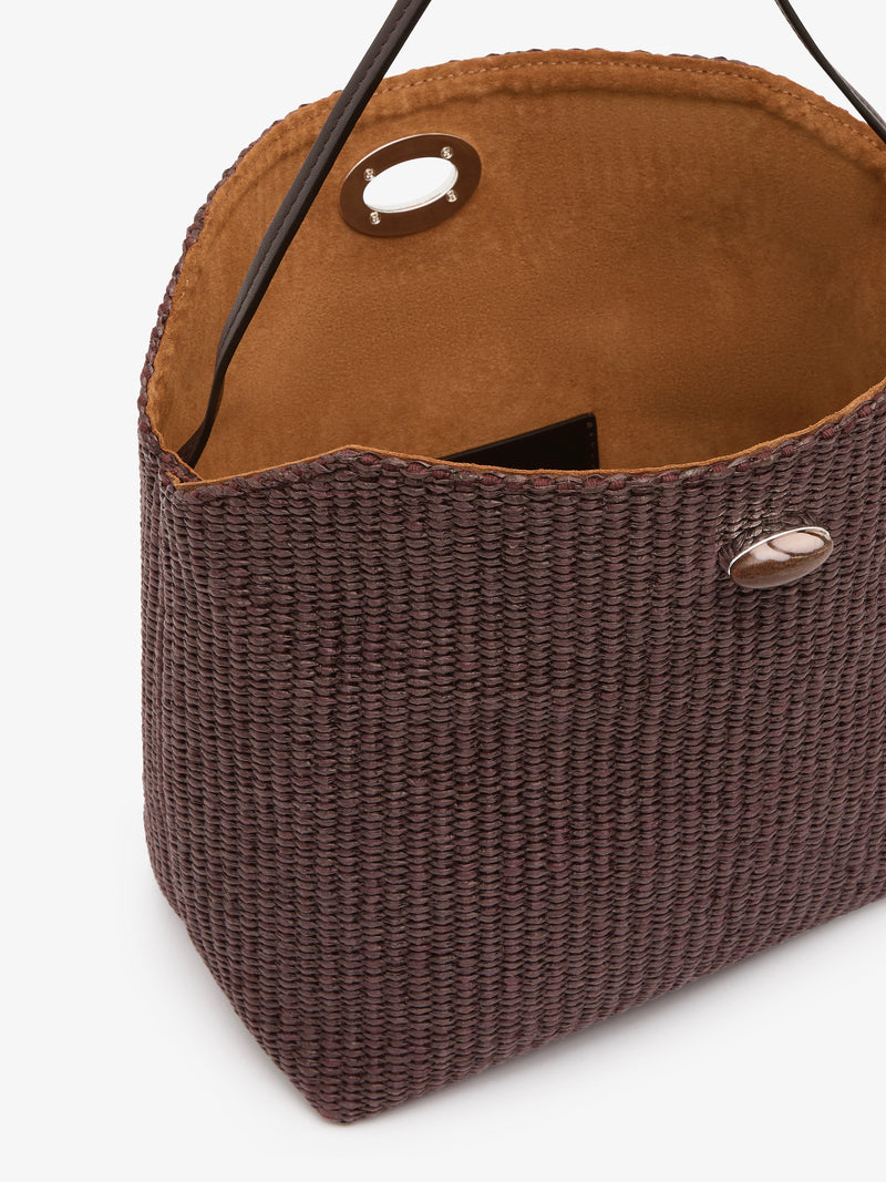 Turnlock Raffia Shoulder Bag - Image 3