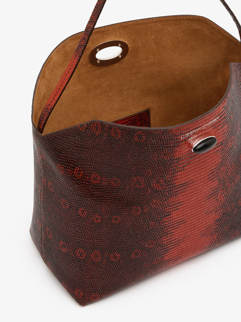 Turnlock Lizard Shoulder Bag - Image 3