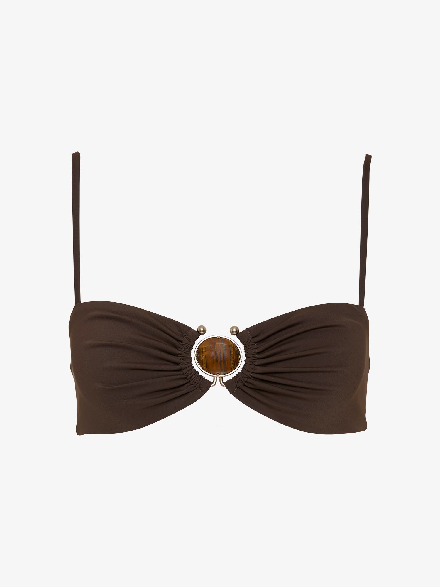 Mineral Stone Ruched Bikini Top