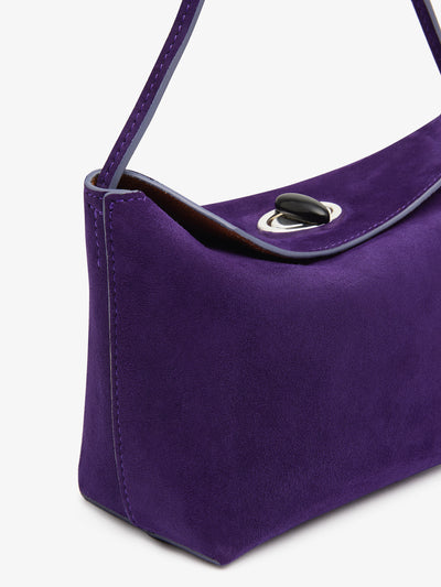 Turnlock Suede Mini Bag