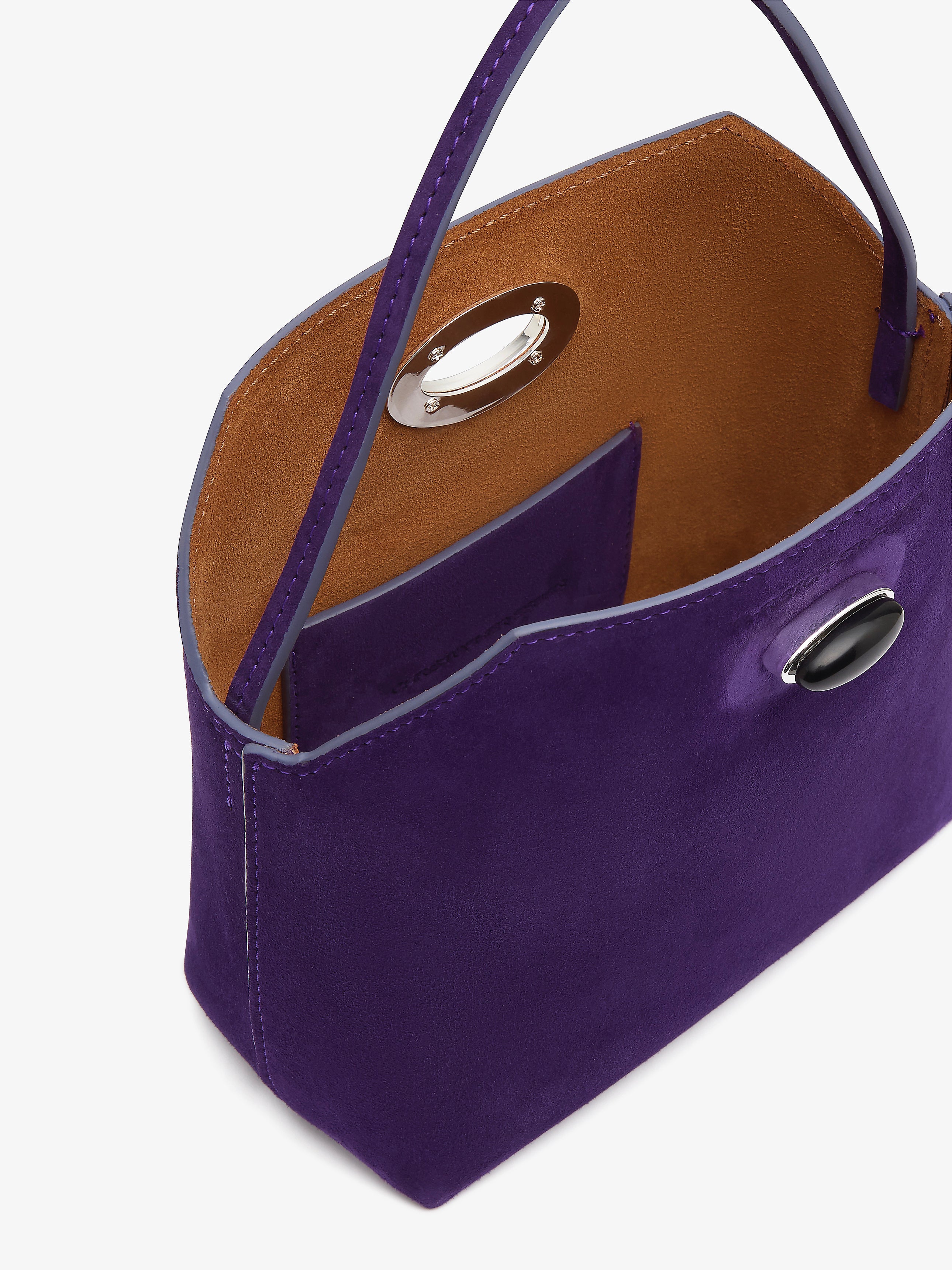 Turnlock Suede Mini Bag