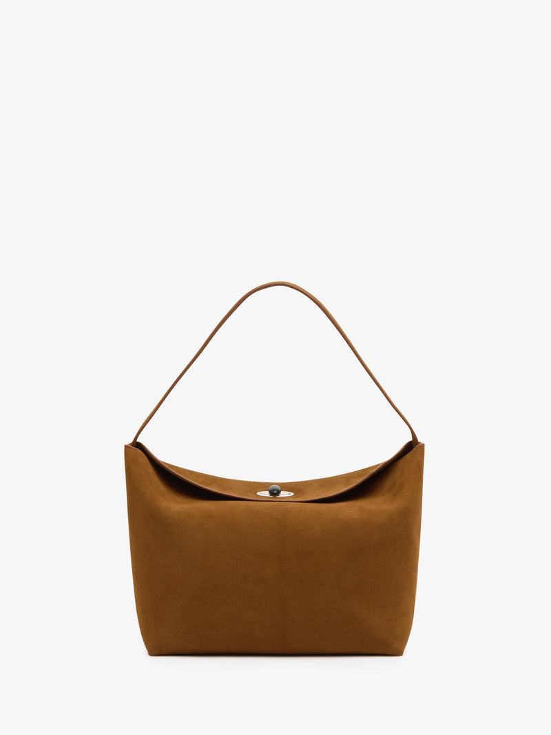 Turnlock Suede Shoulder Bag - Image 1