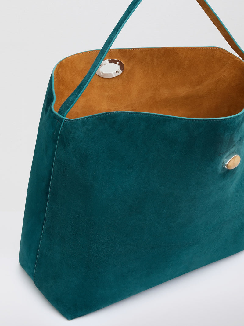 Turnlock Suede Grande Shoulder Bag - Image 3