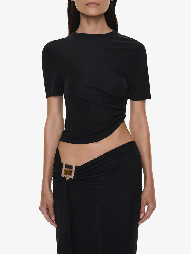 Bezel Quartz Ruched Tee