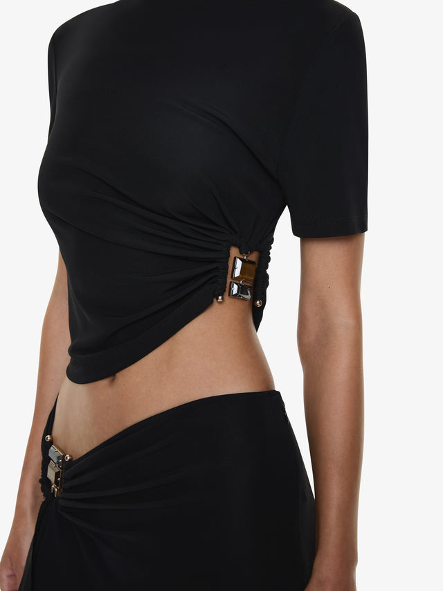 Bezel Quartz Ruched Tee