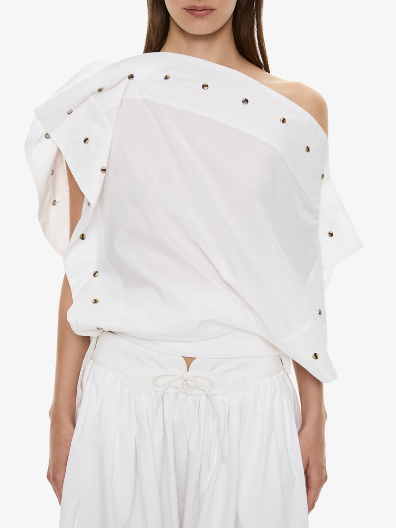 Spiral Stone Snap Poplin Top - Image 3