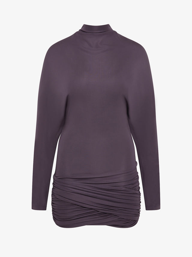 Luna Draped Jersey Mini Dress