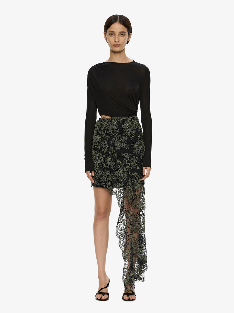 Verve Twisted Tee Lace Long Sleeve Dress - Image 1