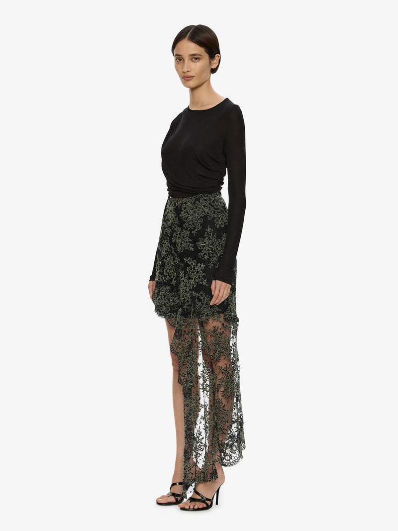 Verve Twisted Tee Lace Long Sleeve Dress - Image 3