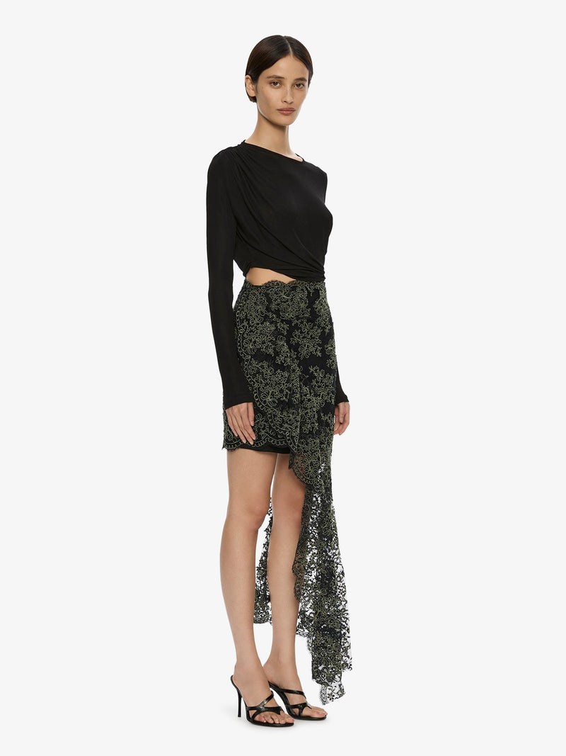 Verve Twisted Tee Lace Long Sleeve Dress - Image 2