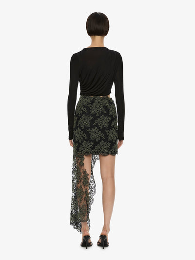 Verve Twisted Tee Lace Long Sleeve Dress