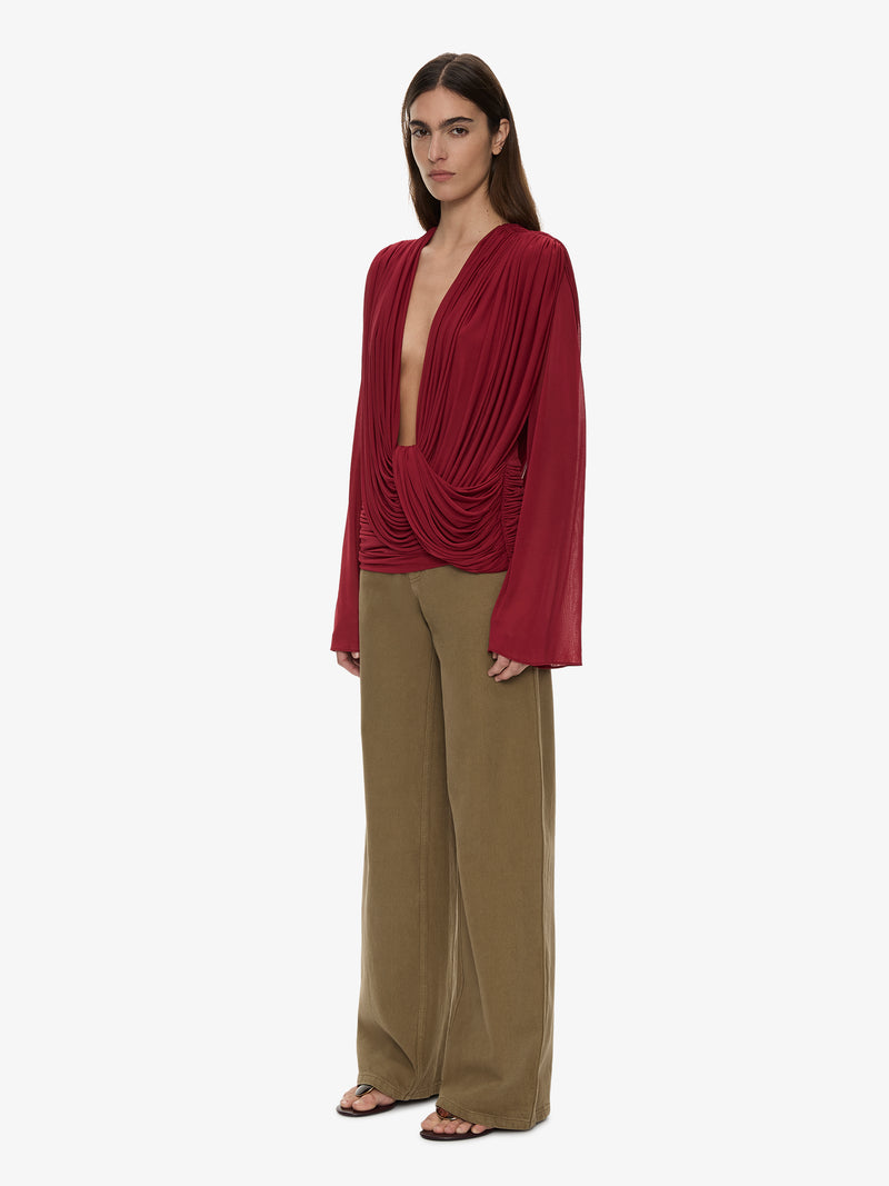 Ripple Drape Long Sleeve Top - Image 4