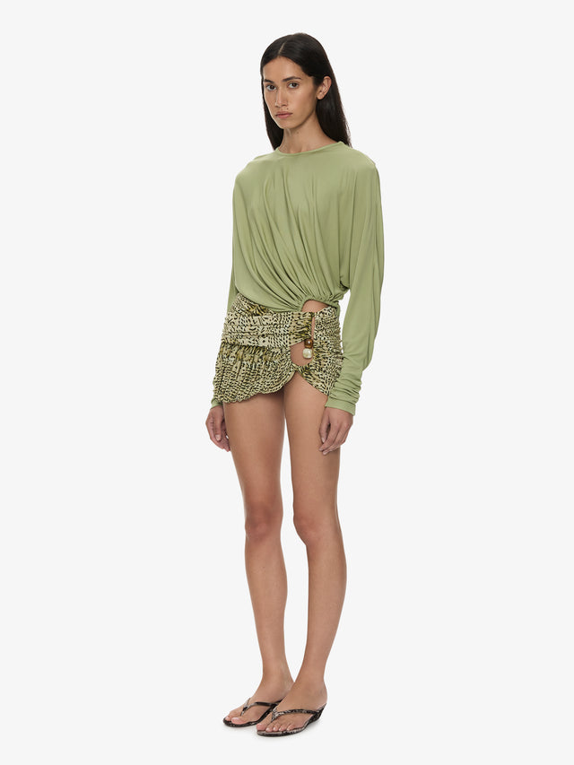 Beach Glass Bubble Mini Skirt