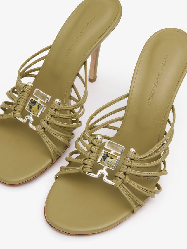 Bezel Quartz Caged Heel