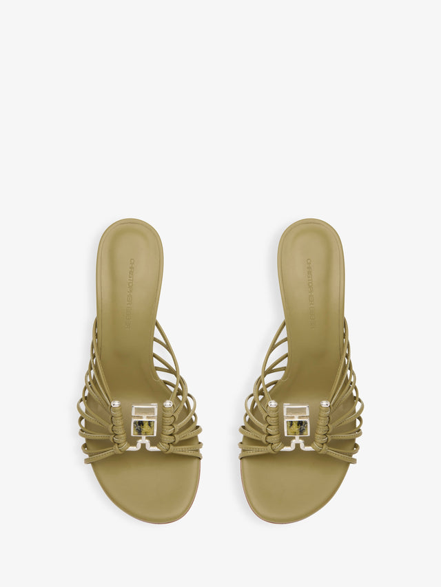Bezel Quartz Caged Heel