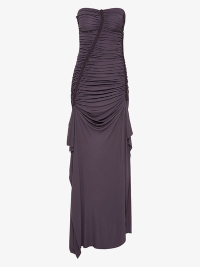Shibari Jersey Ruche Strapless Dress
